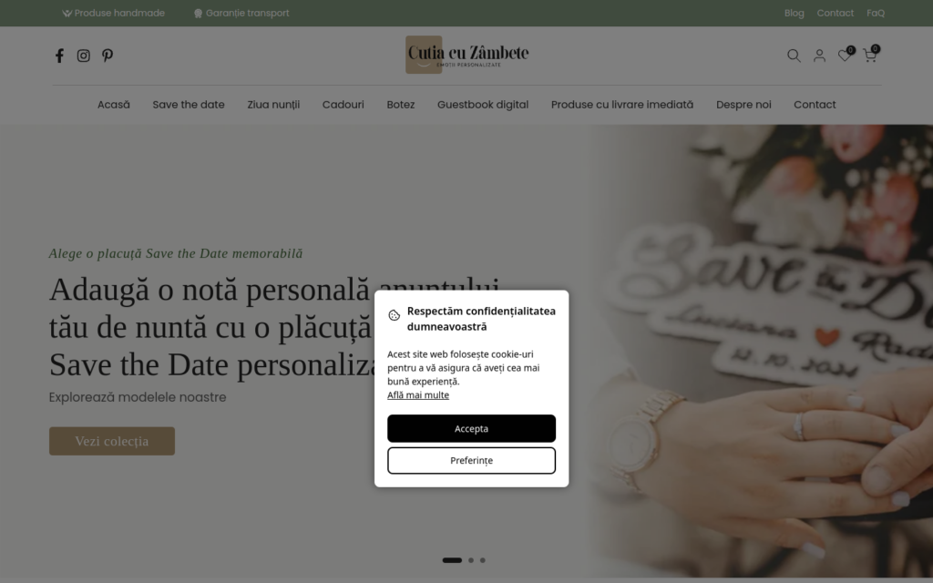 Cutia cu Zâmbete – magazin online, desktop