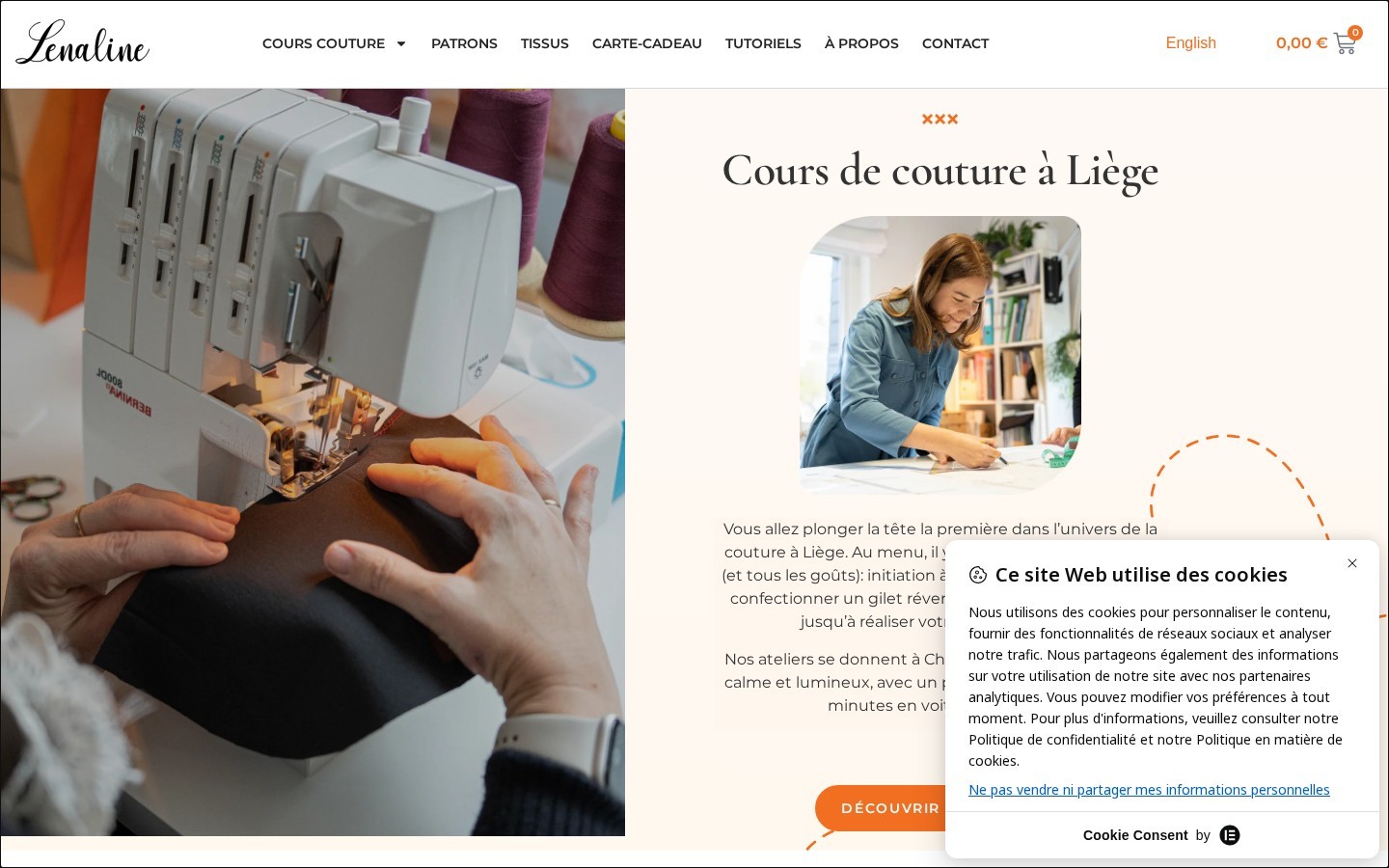 Lenaline – cursuri de croitorie și magazin online, desktop